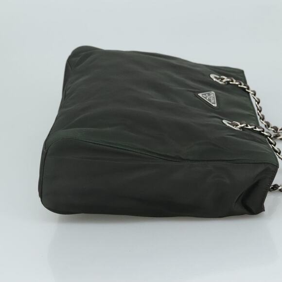 PRADA Chain Shoulder Bag Nylon Khaki - Picture 4 of 12
